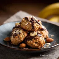 Biscuits avoine banane et chocolat vegan collation saine et rapide