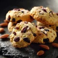 Biscuits v&eacute;ganes &agrave; lavoine amandes et raisins Recette moelleuse express