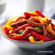 B&oelig;uf Saut&eacute; Aux Poivrons Pour 4 Personnes