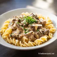 Boeuf Stroganoff Recette Facile pour 4 Portions
