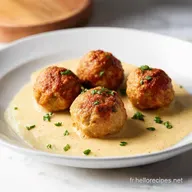Boulettes de Poulet Sauce Cr&egrave;me Ma Recette Facile