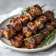 Brochettes d'Agneau au Thym au Citron