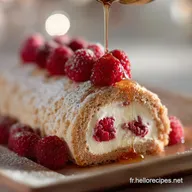 B&ucirc;che au mascarpone et &agrave; la framboise : Le dessert de No&euml;l l&eacute;ger.