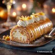 B&ucirc;che au Yuzu Miel Recette P&acirc;tisserie de No&euml;l &Eacute;l&eacute;gante