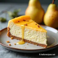 Cheesecake Sans Cuisson aux Poires Un D&eacute;lice Automnal