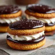 Cookies au Boston Cream Pie : Recette de Biscuits Fourr&eacute;s &agrave; la Cr&egrave;me