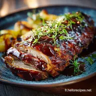 Barbecue de Viande C&ocirc;tes de Porc Fum&eacute; et Laqu&eacute; &agrave; l&Eacute;rable Low Slow