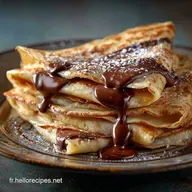 Cr&ecirc;pes au Chocolat Recette facile p&acirc;te bretonne et chocolat fondu