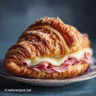 Croissant sal&eacute; jambonfromage : La Recette Facile Croustillante