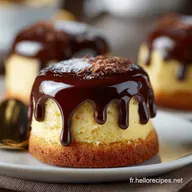 Cupcakes Boston Cream Pie : Recette Chef pour un gla&ccedil;age miroir parfait.