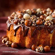 G&acirc;teau couronne au chocolat et aux noisettes Le dessert de f&ecirc;te &eacute;l&eacute;gant