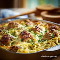 Gratin de linguine aux boulettes de viande : Le plat familial ultime