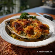 Huitres Gratin&eacute;es au Four Vin Blanc et Ail