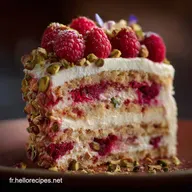 Layer cake pistacheframboise Recette facile, g&acirc;teau anniversaire chic