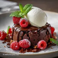 G&acirc;teau au Chocolat et Cr&egrave;me Moelleux au Cacao et Ganache Mont&eacute;e