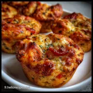 Muffins pizza : Recette Facile Moelleuse pour Ap&eacute;ritif D&icirc;natoire