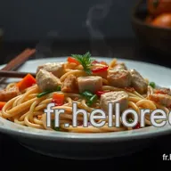 Nouilles Saut&eacute;es au Poulet : Un Plat &Eacute;pic&eacute; et R&eacute;confortant &agrave; Tester !