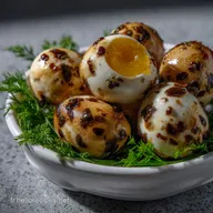 Oeuf de Caille Aperitif: Jaune Coulant et Aneth