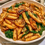 One Pot Pasta Champignons &Eacute;pinards Onctueux