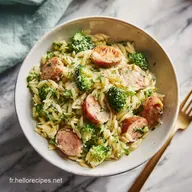 Orzo aux Saucisses de Poulet et Brocoli One Pot en 30 Min
