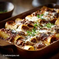 Paccheri Farci Viande: Recette du gratin italien aux trois fromages