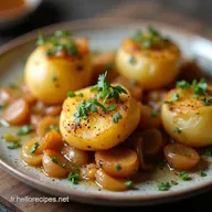 Patates Douces Saut&eacute;es aux Oignons Ail et Thym Recette Facile