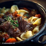 P&acirc;tes &agrave; la viande Recette de Rago&ucirc;t de B&oelig;uf Fa&ccedil;on Grandm&egrave;re Mijot&eacute; 3H