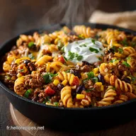 One Pot Beef Taco Pasta : La recette cr&eacute;meuse et rapide en 30 minutes