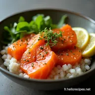 Recette Poke Bowl au Saumon Frais Facile et Marin&eacute; au Yuzu