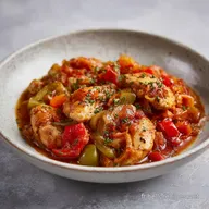 Poulet Basquaise &agrave; la fa&ccedil;on de Cyril Lignac pour 4 Servings