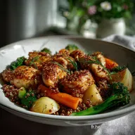 Poulet Saut aux Lgumes et Quinoa: Sain et Rapide