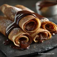 Cr&ecirc;pes roul&eacute;es au chocolat Recette &eacute;l&eacute;gante et ganache intense