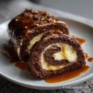 Chocolate Caramel Roll : Roul&eacute; au Chocolat et Cr&egrave;me Caramel Sal&eacute;