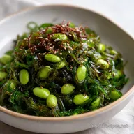Salade algues edamames : Recette Asiatique Vinaigrette Gingembre