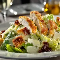 Salade C&eacute;sar au poulet pan&eacute; : la recette croustillante maison