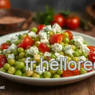 Salade Pois Chiches Feta : Ma Recette Fra&icirc;che et Facile!