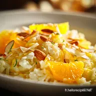 Salade de riz de choufleur &agrave; lorange Recette Pal&eacute;o Amandes grill&eacute;es