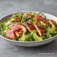 Salade Compos&eacute;e au Poulet et Pamplemousse : Recette pour 4 Personnes