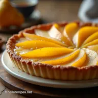 Recette Tarte aux Poires et Amandes Cr&egrave;me Fondante Maison