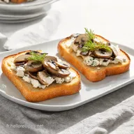 Toasts Gourmands Tartines ChampignonsCh&egrave;vre si facile
