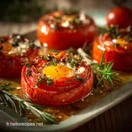 Tomates farcies et nids de tomates aux &oelig;ufs : le duo estival z&eacute;ro d&eacute;chet