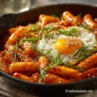 G&acirc;teau au riz cor&eacute;en Tteokbokki Recette facile de la sauce Gochujang