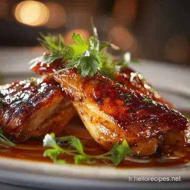 Ailes de poulet croustillantes au four Laque MielPiment Espelette Fiche recette