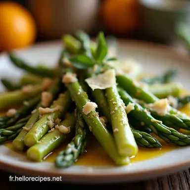 Recette Asperges Vertes Grillées au Parmesan Citron et Ail Rapide Fiche recette