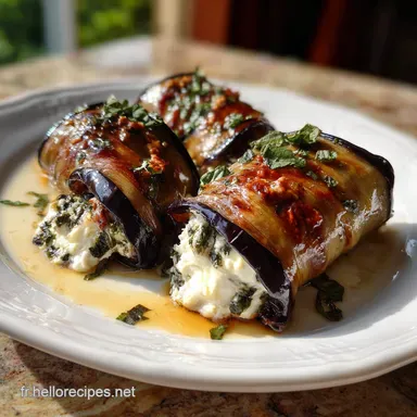 Aubergine Rolls : Roulades Italiennes Ricotta et Basilic Fiche recette