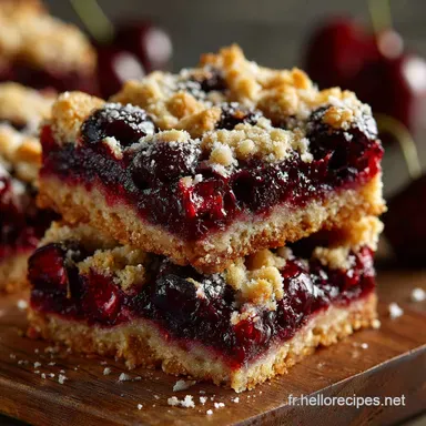 Cherry Pie Bars Les barres sabl&eacute;es croustillantes et rapides Fiche recette