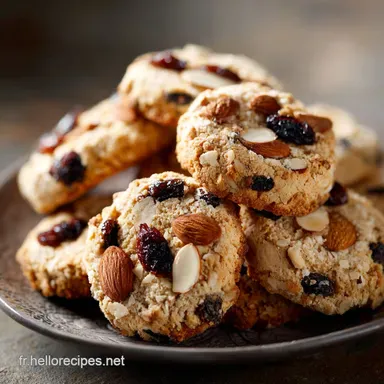 Biscuits v&eacute;ganes &agrave; lavoine amandes et raisins Recette moelleuse express Fiche recette
