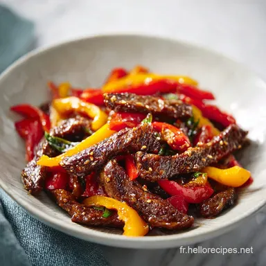 B&oelig;uf Saut&eacute; Aux Poivrons Pour 4 Personnes Fiche recette