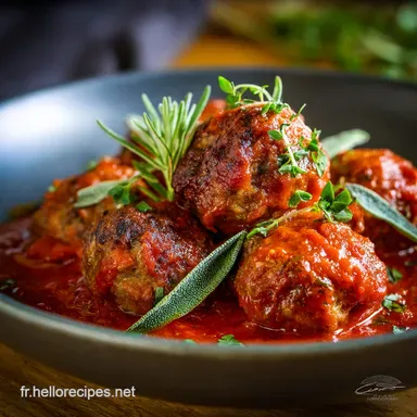 Boulettes de B&oelig;uf &agrave; la Sauce Tomate La Recette Familiale UltraTendre Fiche recette