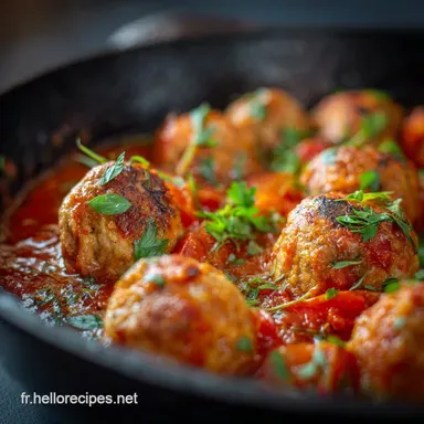 Boulettes de sardines en sauce tomate Recette &eacute;conomique et familiale Fiche recette